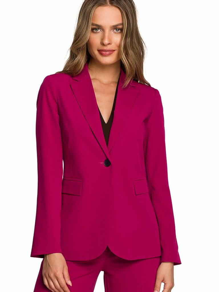 Stylove - roze getailleerde blazer met knoopsluiting 